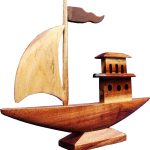 handicrafts wooden ship 35 cm home decor