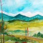 paper work hand making knife painting modern art home decor