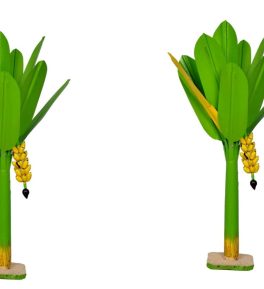 Banana Tree for Pooja - Metal Banana Trees for Decoration (1.6 Inches) pair