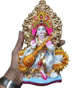Saraswati Murti caly handicrafts pooja room decoration