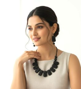 handmade terracotta jewellery set