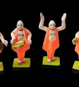 Krishnanagar Handmade Clay Human Fantasy Figure Gift & Decor (Iskcon Nagar Kirtan),20 X 12 cm