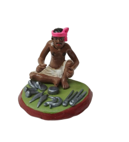 Handmade Decorative Clay Figurine|Falwala|Golu Dolls|Golu Bommai|Krishnanagar Clay 10 cm 12 cm 10 cm
