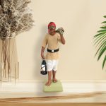 Indian Postman - Handmade Miniature Clay Idol