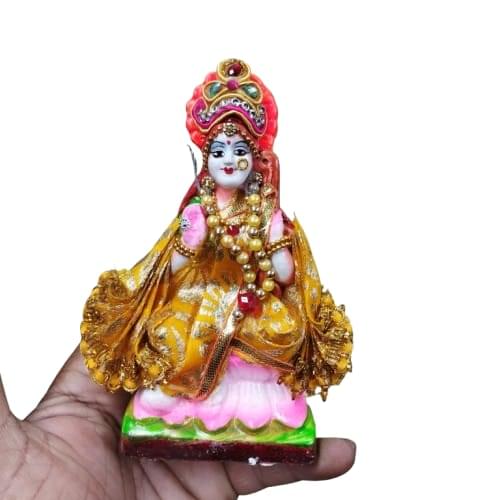 Saraswati Murti small pooja room decoration 10 cm